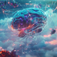 A futuristic representation of the brains amygdala the center of emotions