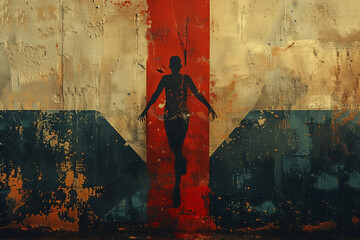 Obraz premium person in a wall