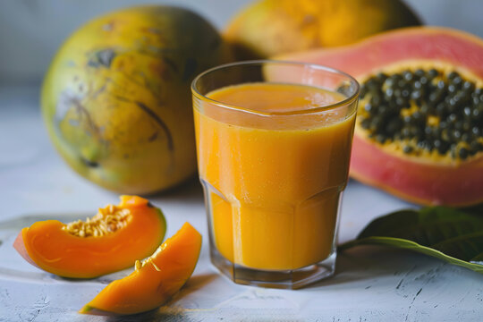 Mango and papaya smoothies. Image for Cafe and Restaurant Menus