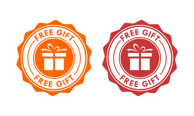 Free gift badge design logo template illustration