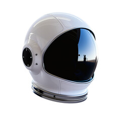 White futuristic modern astronaut helmet