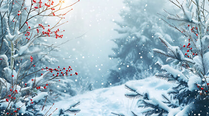 Attractive winter sale banners highlighting featured products and discounted prices. Copy Space.