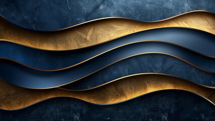 Black and Gold Abstract Background Ai Generative