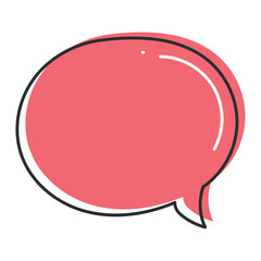 Fototapeta premium Comic bubble chat sketch icon Hand Draw Vector illustration