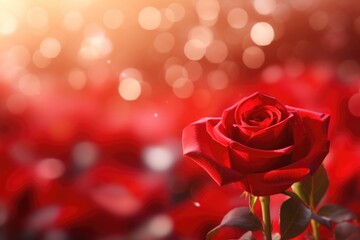 Red rose background.  Blurred for background.Red rose background.Concept for Valentine Day.