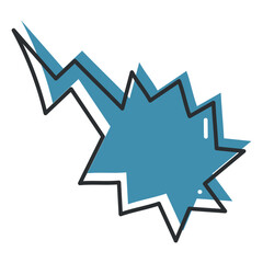 Comic bubble chat sketch icon Hand Draw Vector illustration