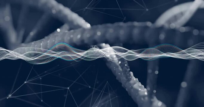 Animation of dna strand and data processing