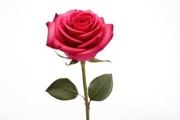 Fototapeta premium red rose isolated on white background