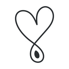 Heart sketch icon Hand Draw Vector illustration