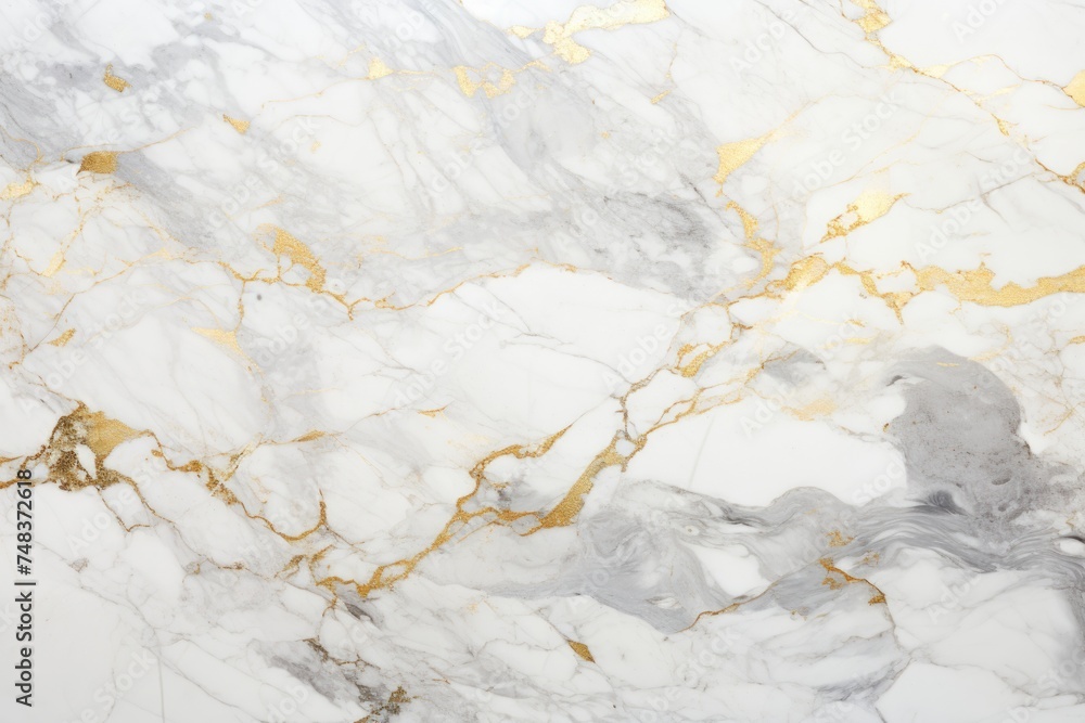 Poster high resolution white gold marble texture for design projects.