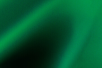 Grainy green gradient background, abstract dynamic curve on dark backdrop. Design for banner, poster, wallpaper.