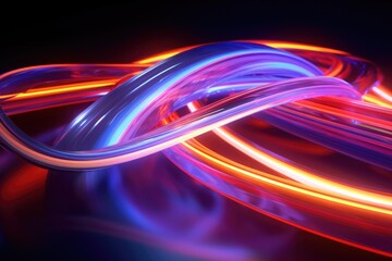 Vibrant neon abstract background with glowing lines and colors
