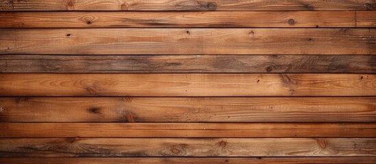Fototapeta premium A close-up view of a wooden wall built from individual planks, revealing the intricate texture and pattern of the wood. The planks are arranged neatly and securely, forming a sturdy structure.