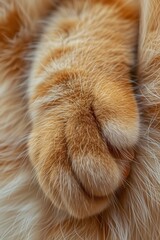 Exquisite Detail of a Cat's Paw - A Close-up Portrait Showcasing the Soft Fur and Delicate Pads - Celebrating the Elegance and Grace of Your Beloved Feline Companion