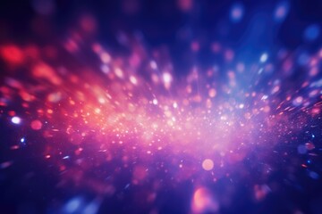 Obraz premium Neon blur background with colorful light flare and bokeh sparks.