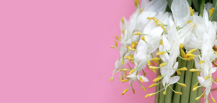White yellow globba flower bouquet