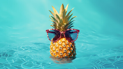 Close up of pineapple on background, healthy eating