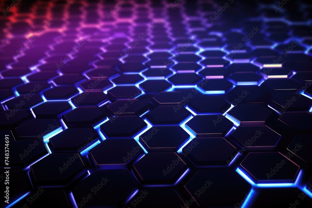 Aufkleber technology background hexagon glow neon line business background theme