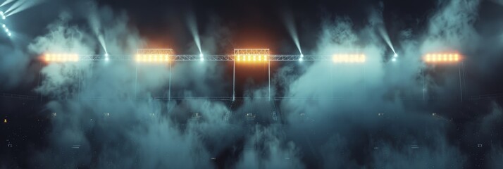 Concert stage beams and smoke