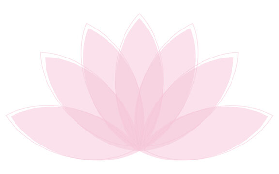 Light pink lotus flower vector image