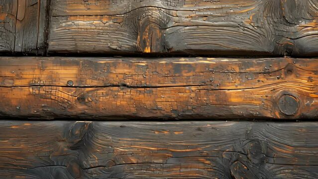 A detailed view of natural wood decking highlighting its rough texture and natural knots that give it a rustic and cozy feel.