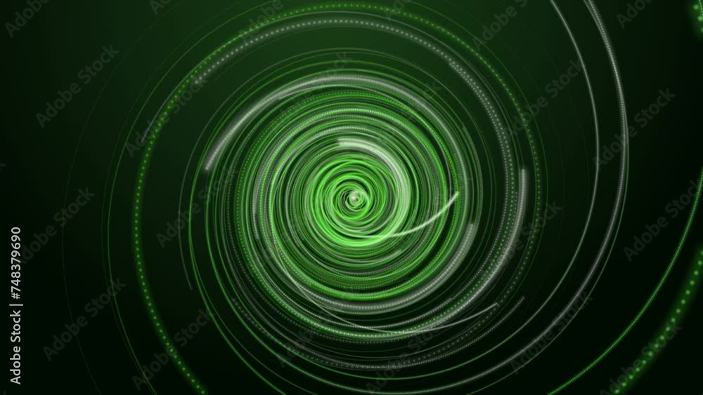 Aufkleber futuristic eco video animation with particle stripe object in slow motion, 4096x2304 loop 4k