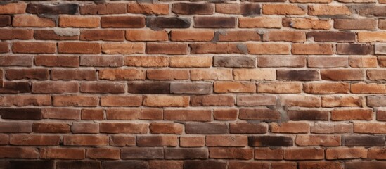 Fototapeta premium A brown brick wall serves as the backdrop for a black and white sign placed prominently in the center. The sign stands out against the earthy tones of the wall,