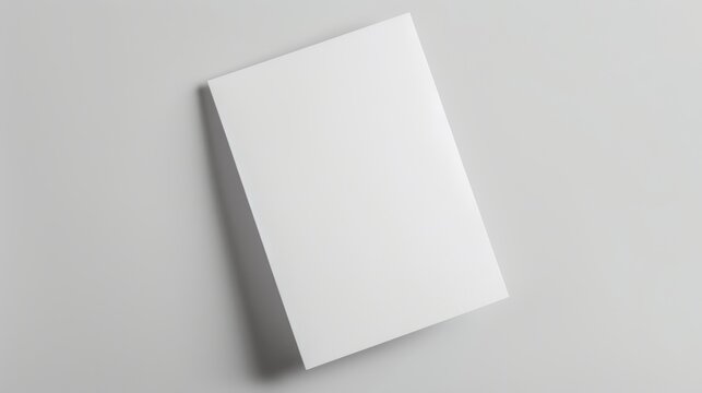Prime Lens White Paper Mockup on Gray Background