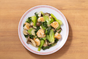 海老とチンゲンサイの中華炒め