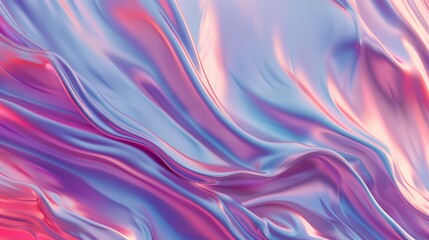 Liquid color in motion across an iridescent silky surface