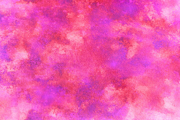 Blue purple fuchsia magenta red pink lilac orchid orange white abstract pattern watercolor water. Bright colorful artistic background. Mix explosion fire splash daub. Design.
