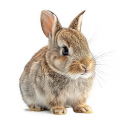 Obraz premium brown rabbit isolated on transparent background, element remove background, element for design