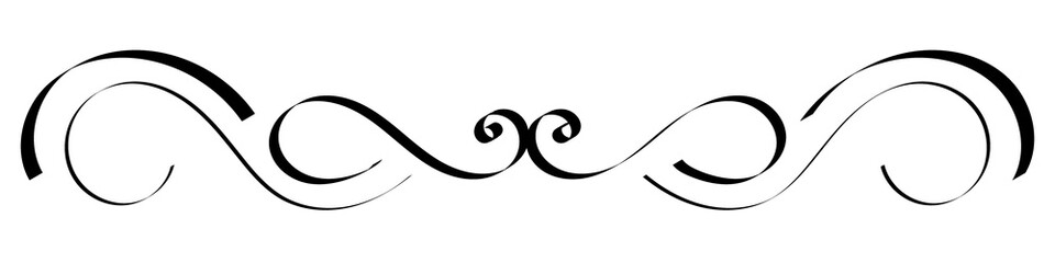 Flower border decorative design element Wedding banners, frames, labels, black lines on white.