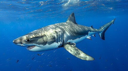 Naklejka premium great white shark