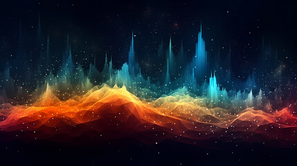 Fascinating space distorted background