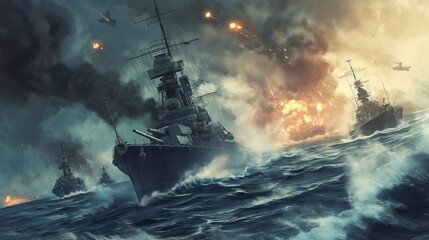 Naval military battle