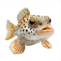puffer fish isolated on transparent background, element remove background, element for design