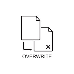 overwrite icon , file icon vector