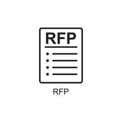 rfp icon , document icon vector