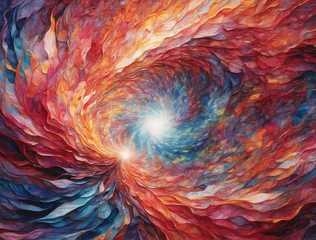 Foto auf Acrylglas Gemixte farben abstract fractal background