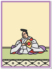 シンプルステッカー百人一首　文屋康秀