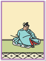 シンプルステッカー百人一首　壬生忠岑