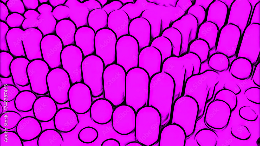 Poster up and down sliding columns of purple color. design. cartoon style of wavy background of long 3d sha