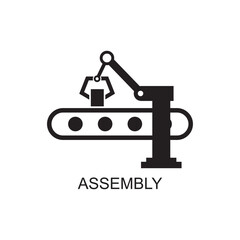 assembly icon , industry icon vector