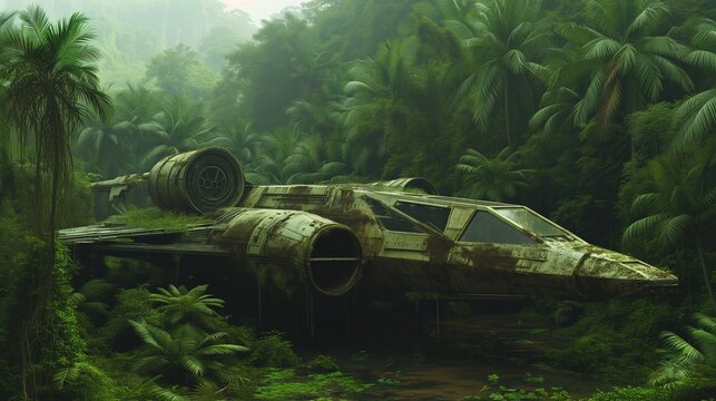 Wrecked Vehicle in Jungle