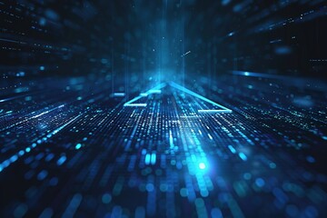 Abstract blue arrow symbol forward concept Hi-tech, concept of running towards the goal, success, determination, technology business, concept, innovation technology, futuristic speed.