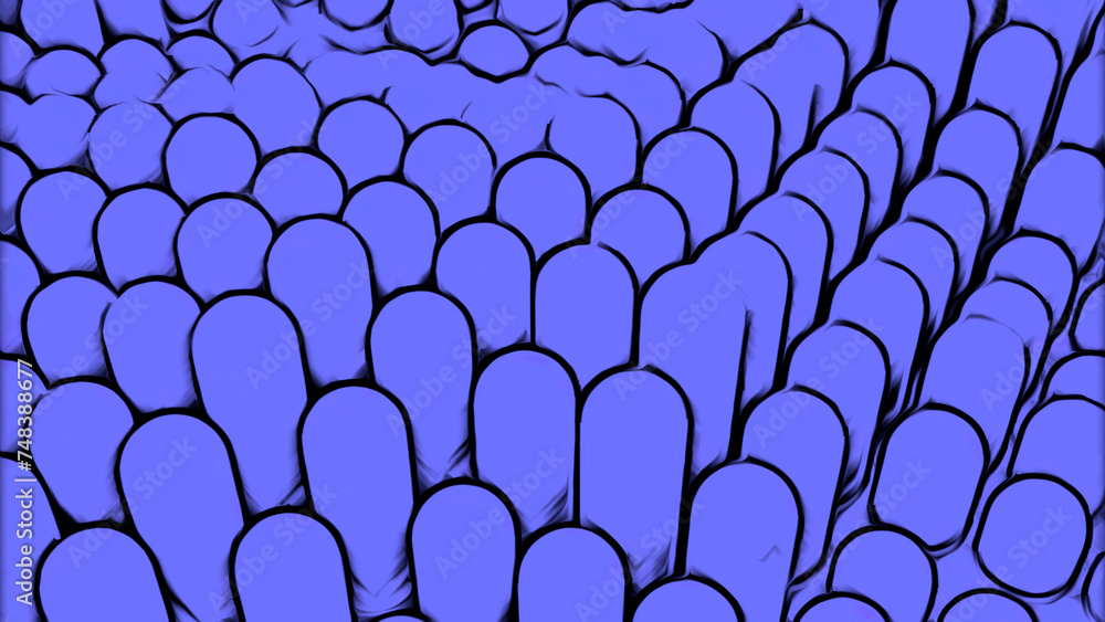 Poster up and down sliding columns of purple color. design. cartoon style of wavy background of long 3d sha