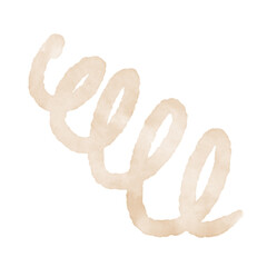 Watercolour Squiggly Abstract Line Decor