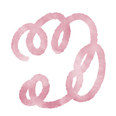 Watercolour Squiggly Abstract Line Decor