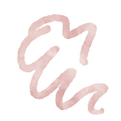 Watercolour Squiggly Abstract Line Decor